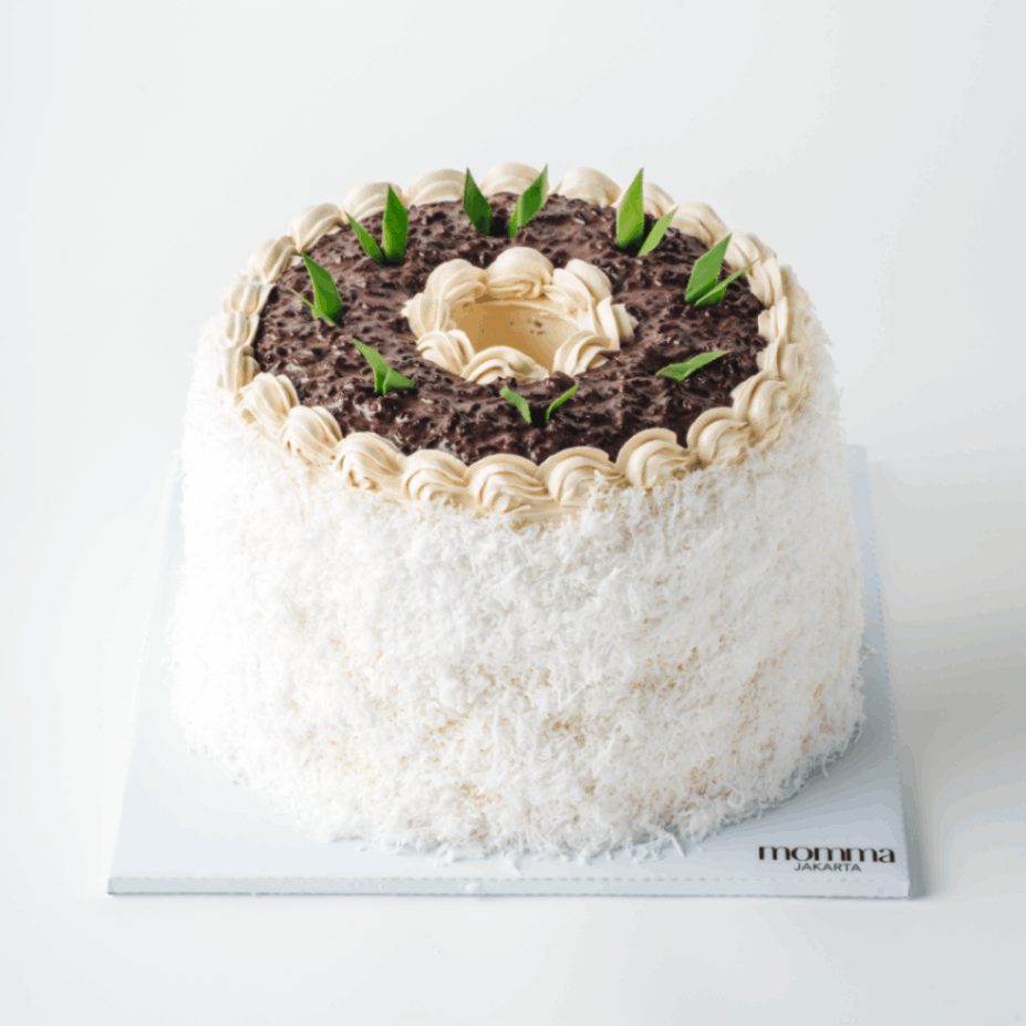 Ketan Hitam Cake by Momma Jakarta — Black glutinous rice · Gula Melaka · Coconut
