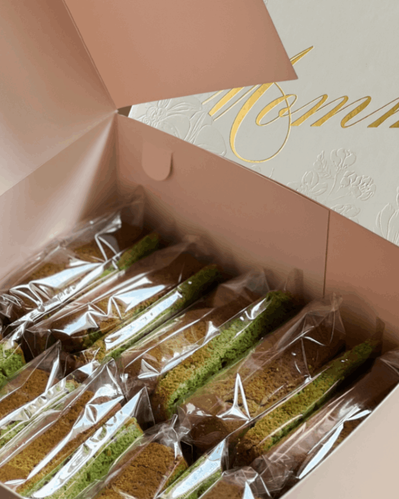 Sliced Chiffon Cake by Momma Jakarta — Ketan Hitam · Pandan · Chocolate (4 of 5)